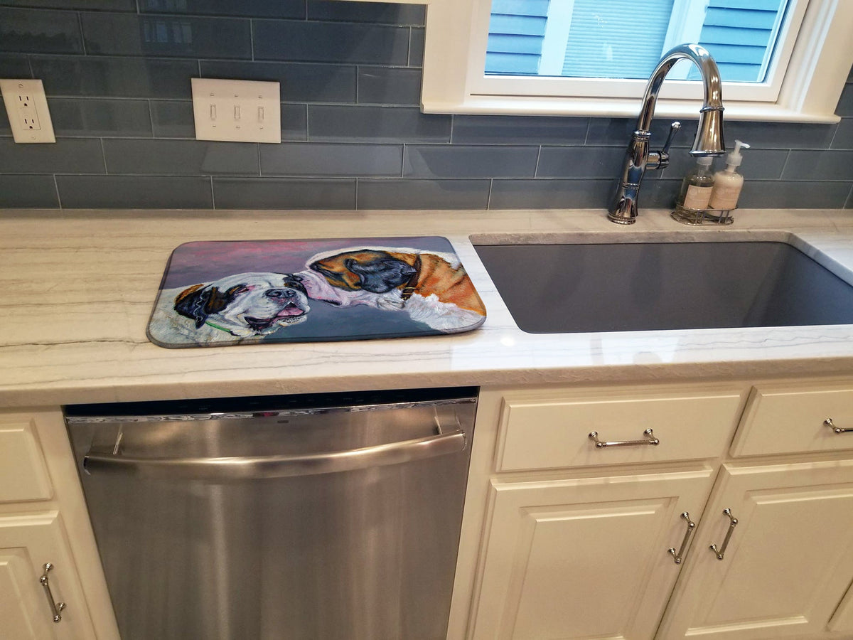 Saint Bernard Whisperear Dish Drying Mat Absorbent Dish Drying Mat Pad for Kitchen Counter Dish Drainer Mat for Countertop, 14 x 21", Multicolor