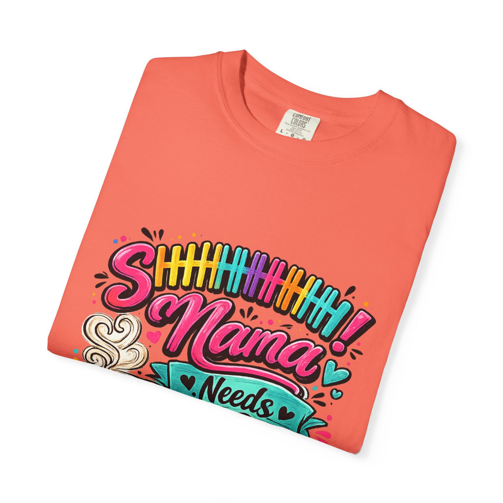 Mama Needs Coffee T-shirt | Colorful Coffee Cup Typography