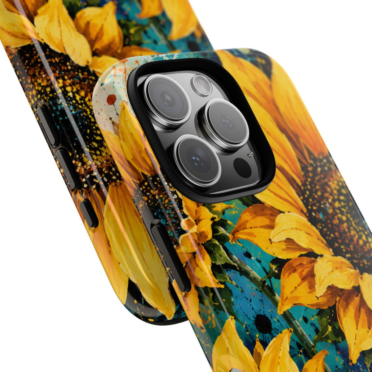 Sunflower Art Phone Case — Vibrant Yellow Floral Tough Case