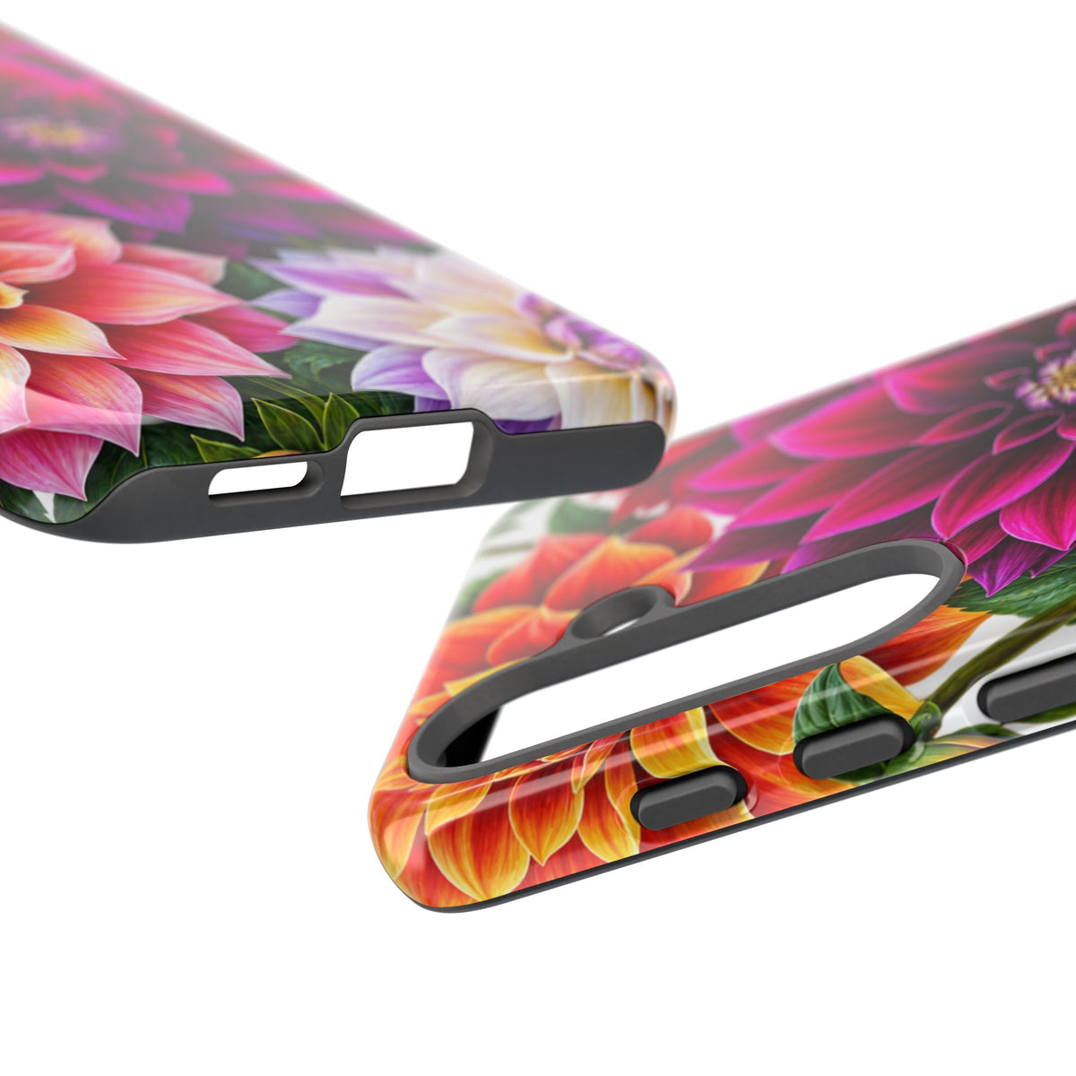 Floral Dahlia Tough Phone Case — Vibrant Protective Floral Phone Cover
