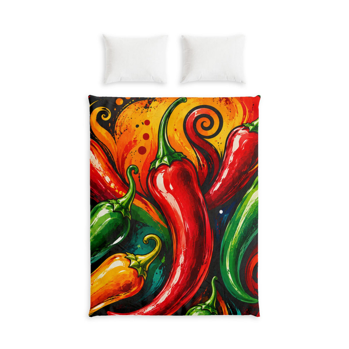 Spicy Chili Peppers Duvet Cover | Bed Set