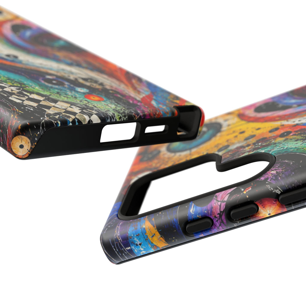 Abstract Cosmic Swirl Phone Case — Colorful Artistic iPhone Tough Case
