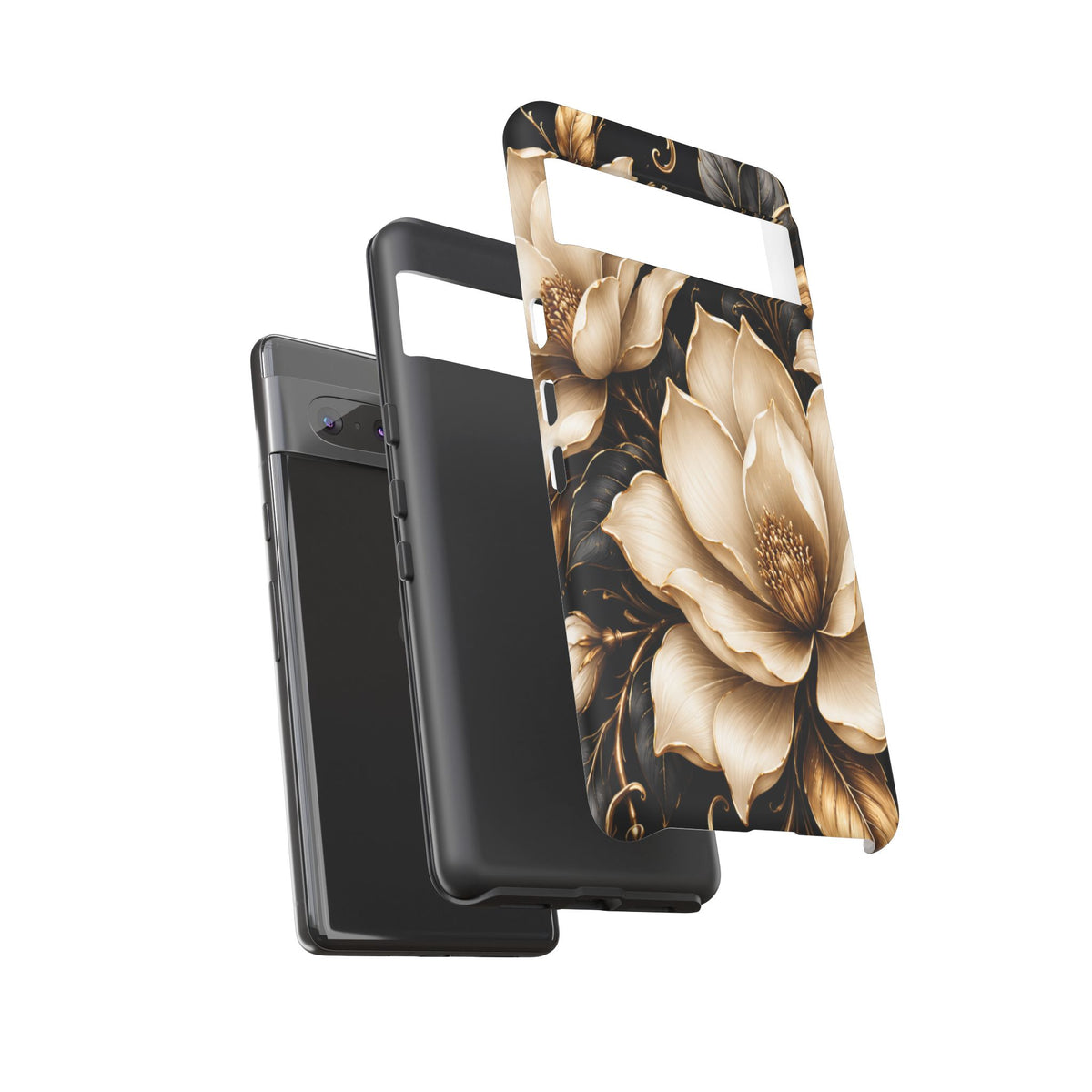 Floral Tough Case — Elegant Gold Magnolia Phone Case