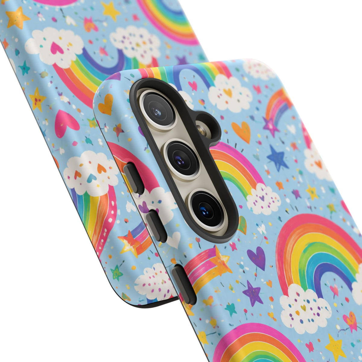 Rainbow Clouds Phone Case — Cute Pastel Rainbow Pattern Tough Case