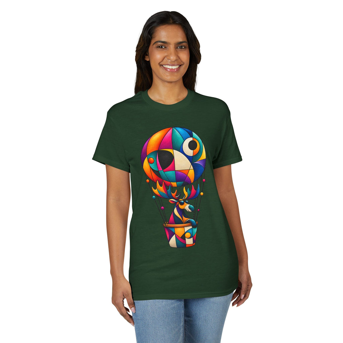 Colorful Geometric Hot Air Balloon T-Shirt