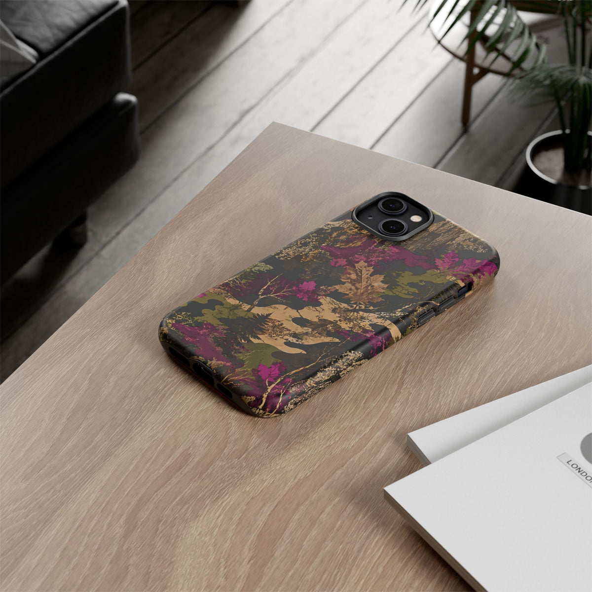 Camo Floral Tough Phone Case — Rugged Nature-Inspired Protection
