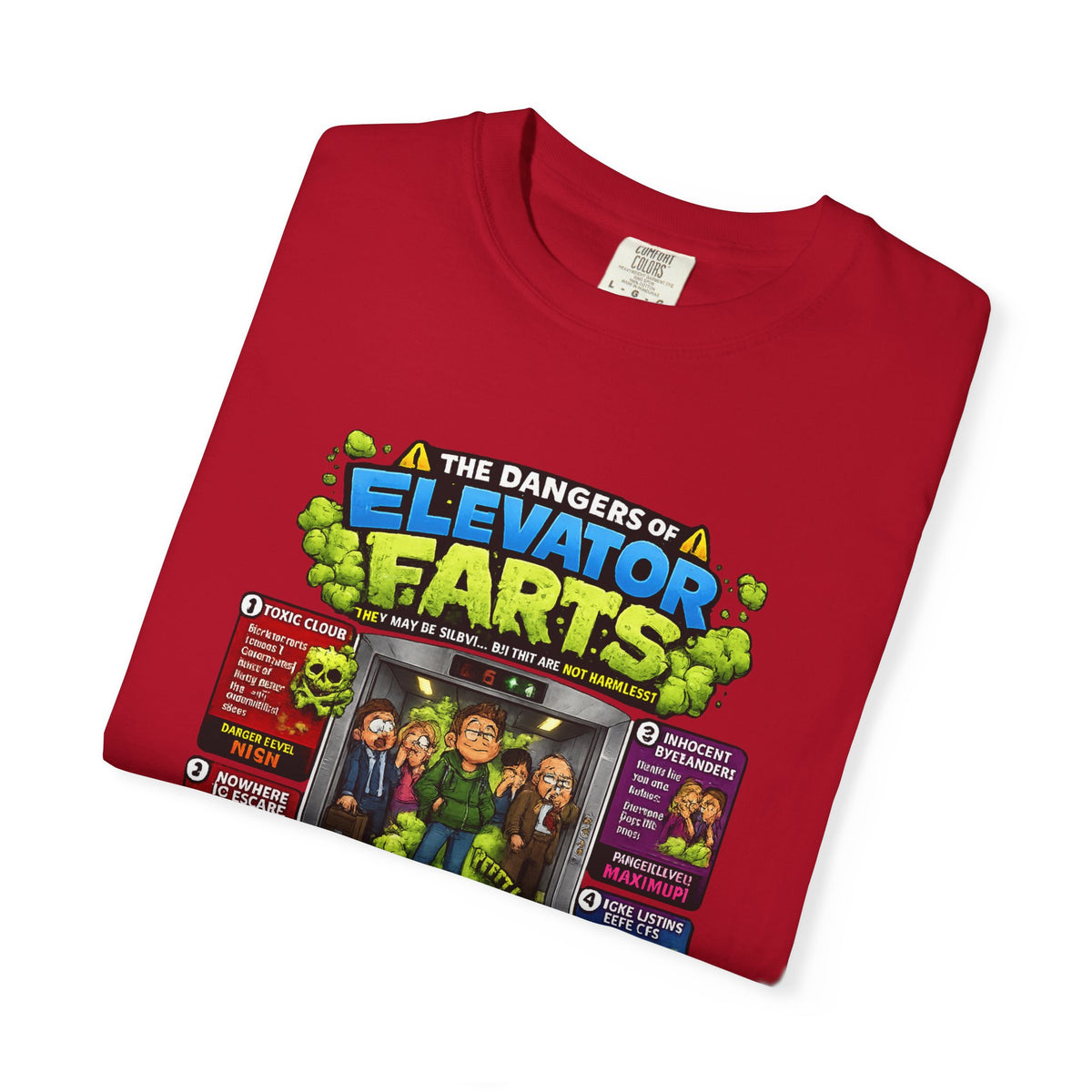 Elevator Farts chart T-shirt | Funny Bathroom Humor Tee