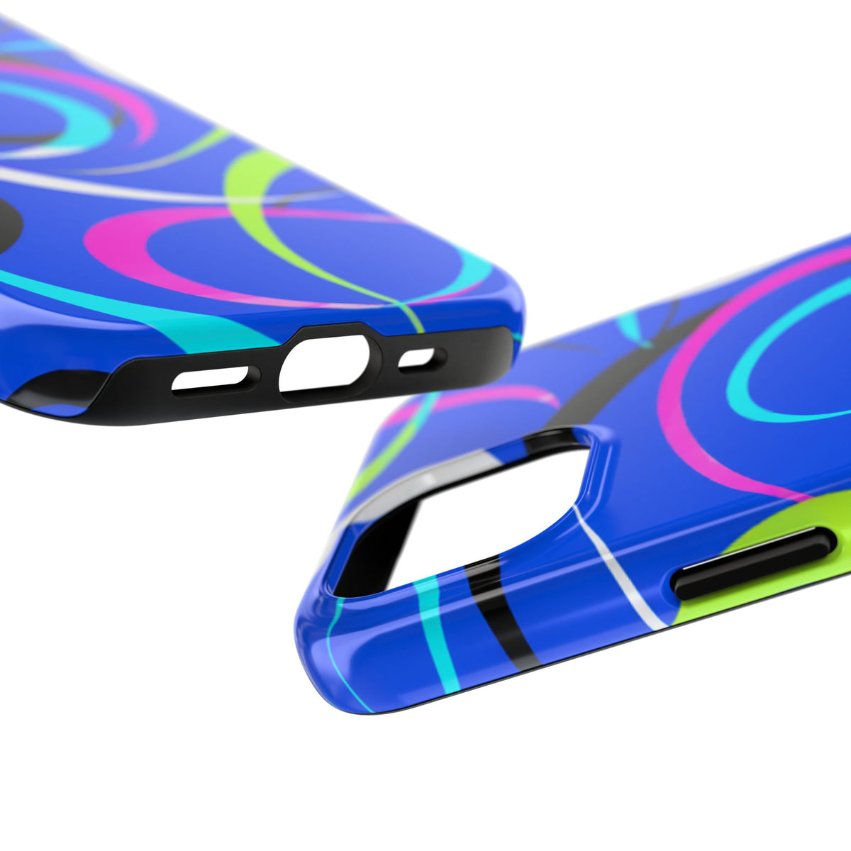 Tough Phone Case — Blue Abstract Swirl Protective Cover
