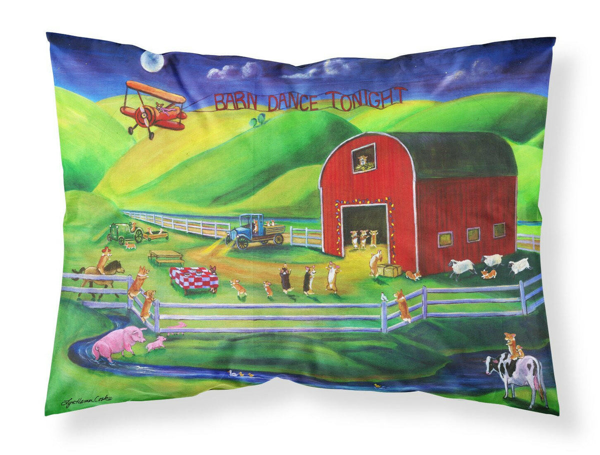 Corgi Barn Dance Standard Pillowcase Lightweight Super Soft Easy Care Decorative Artwork Pillowcase, Standard