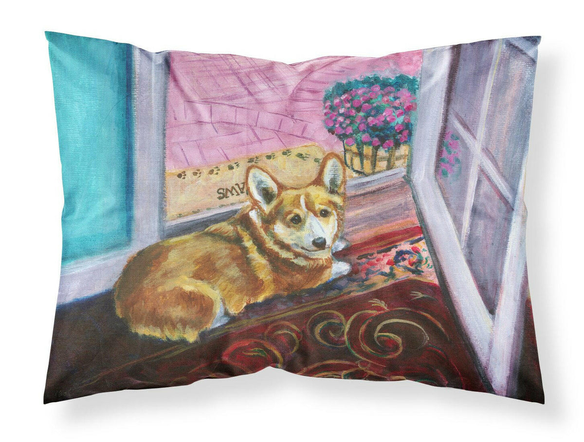 Corgi Watching from the Door Standard Pillowcase Lightweight Super Soft Easy Care Decorative Artwork Pillowcase, Standard