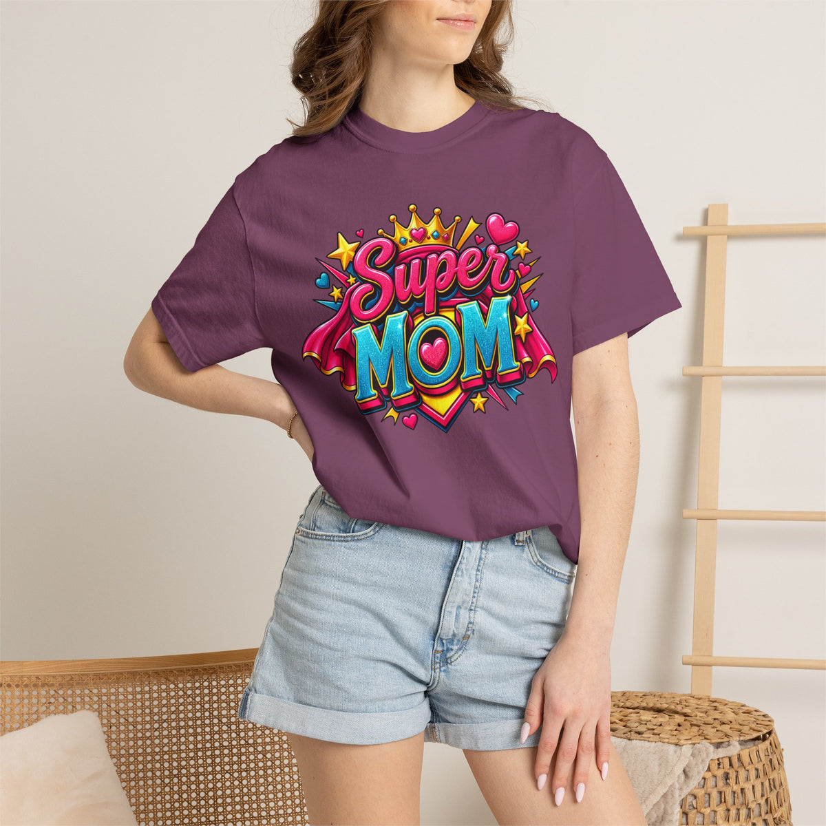 Super Mom T-Shirt — Colorful Comic-Style Mother's Day Tee