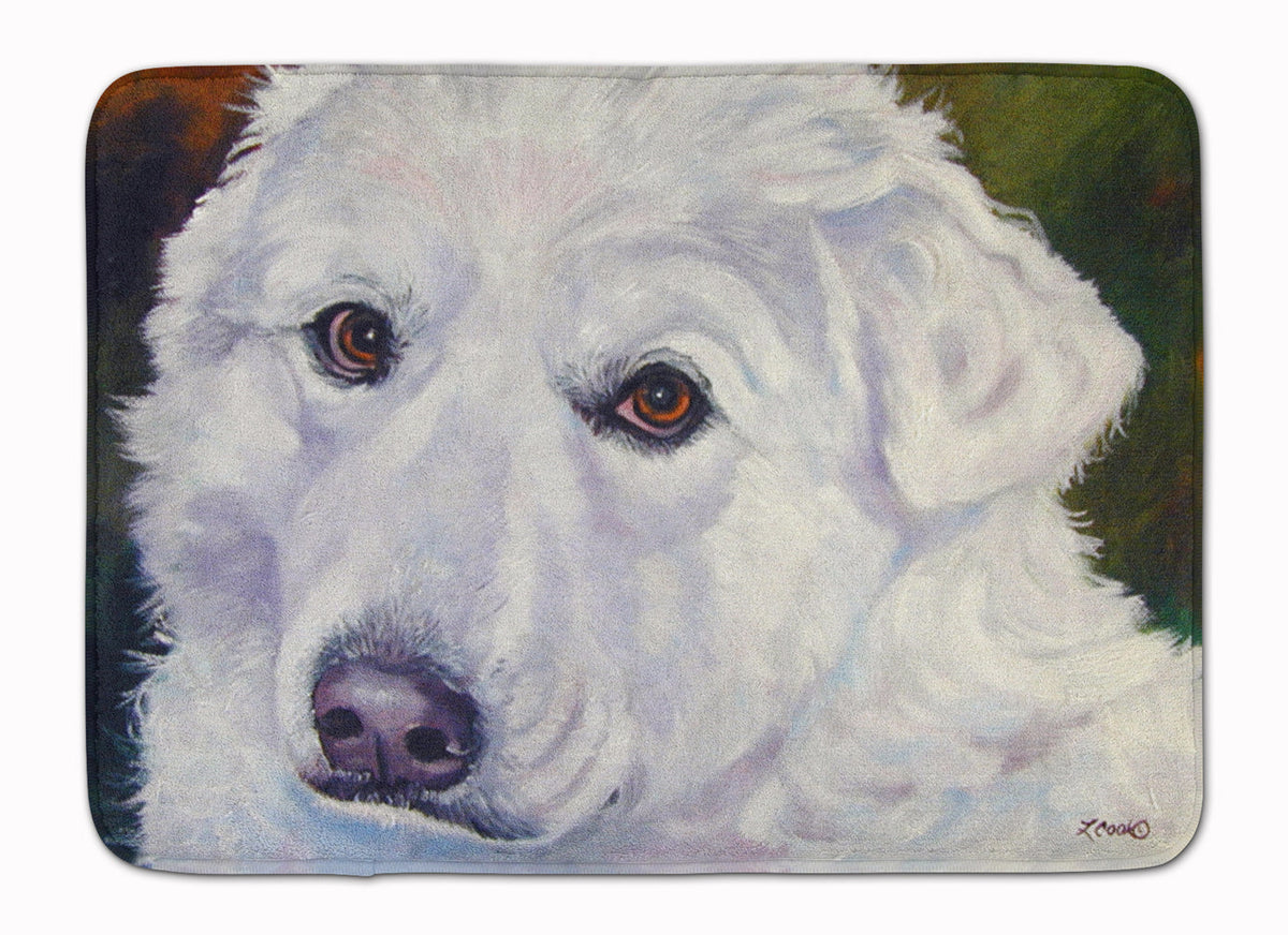 Great Pyrenees Contemplation Memory Foam Kitchen Mat Machine Washable Anti-Fatigue Cushion Comfort Bath or Kitchen Rug