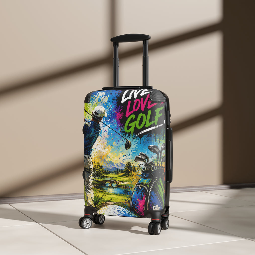 Live Love Golf Suitcase – Colorful Golf Travel Luggage