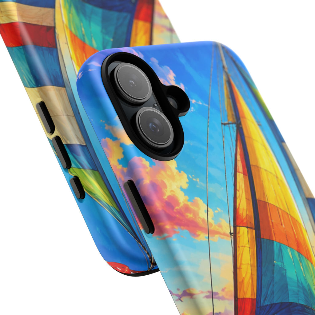 Sailboat Sunset Phone Case — Colorful Nautical iPhone Cover