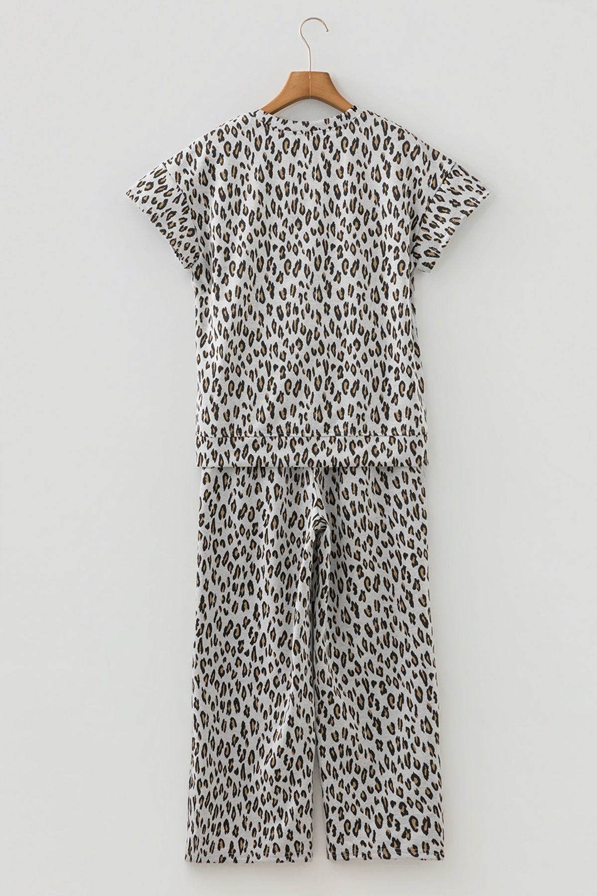 Leopard Short Sleeve Tee & Pants Set
