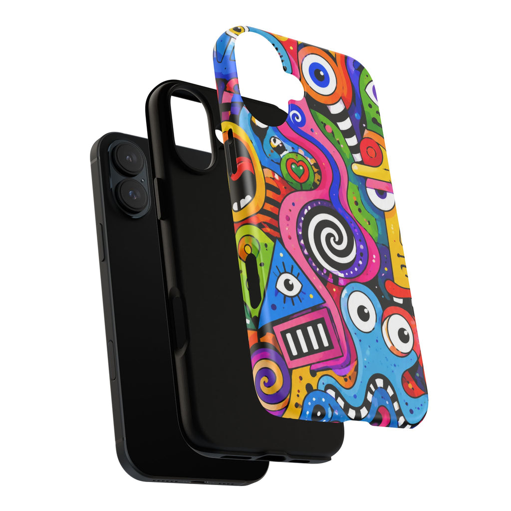 Colorful Abstract Doodle Tough Phone Case