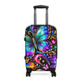 Butterfly Sparkle Carry-On Suitcase — Colorful Gemstone Travel Luggage