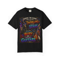 Twinkling of the Stars Bury Me With My Guitars T-shirt | Skeleton Guitar Rock