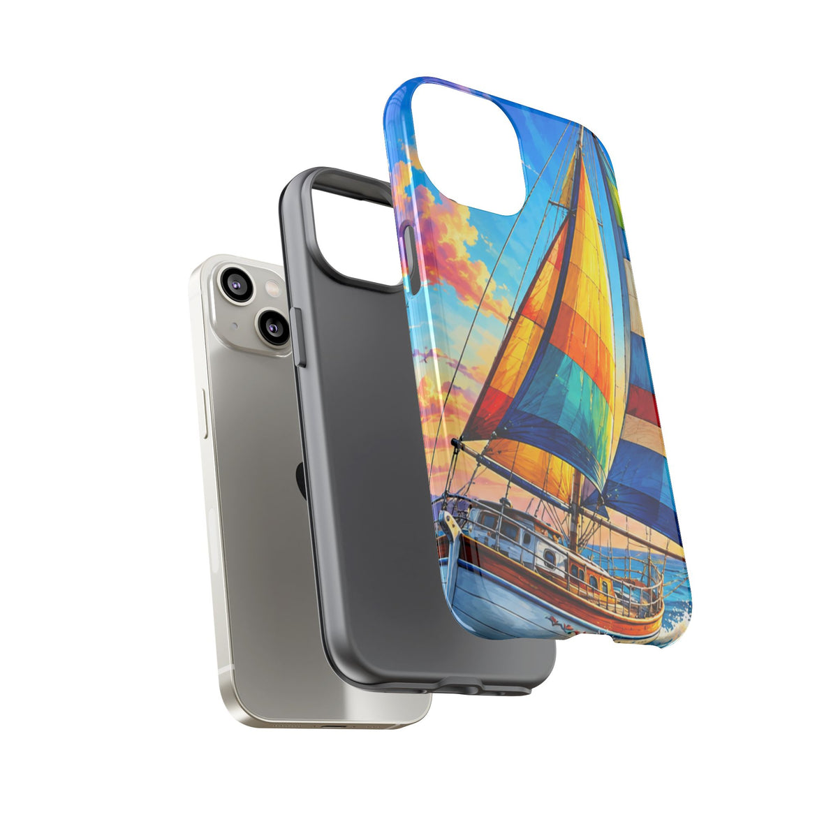 Sailboat Sunset Phone Case — Colorful Nautical iPhone Cover