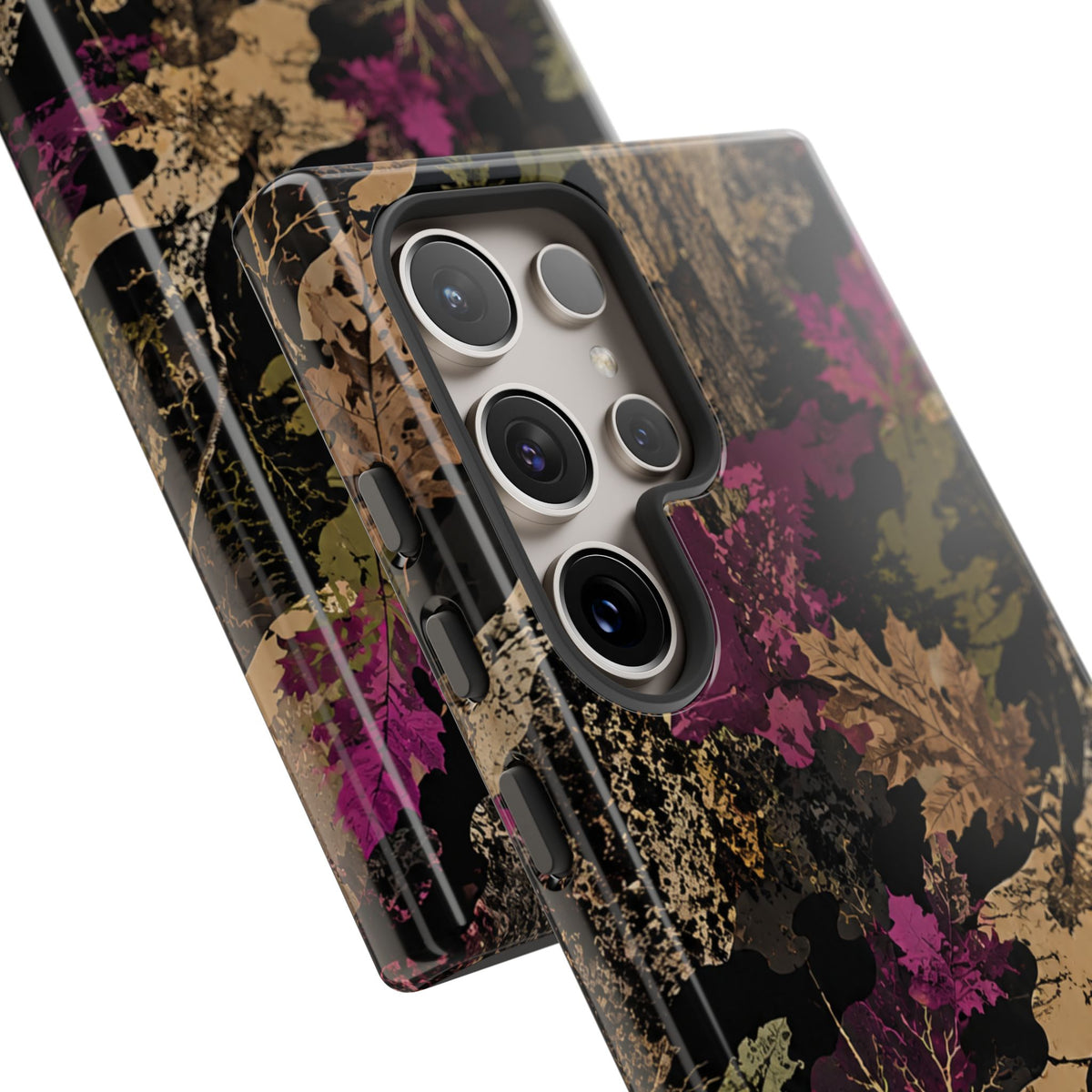Camo Floral Tough Phone Case — Rugged Nature-Inspired Protection