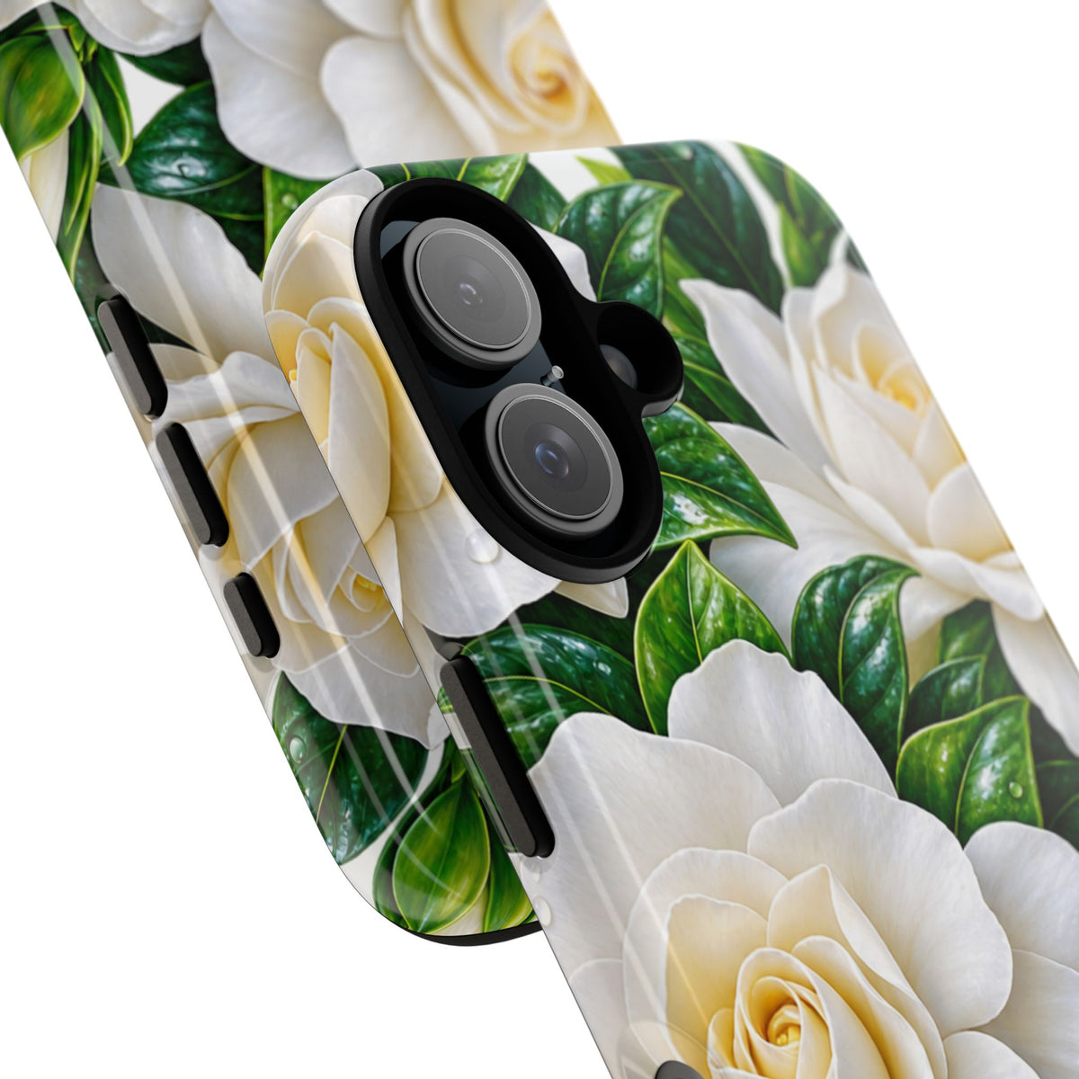 Floral Camellia Tough Case — White Gardenia Phone Cover