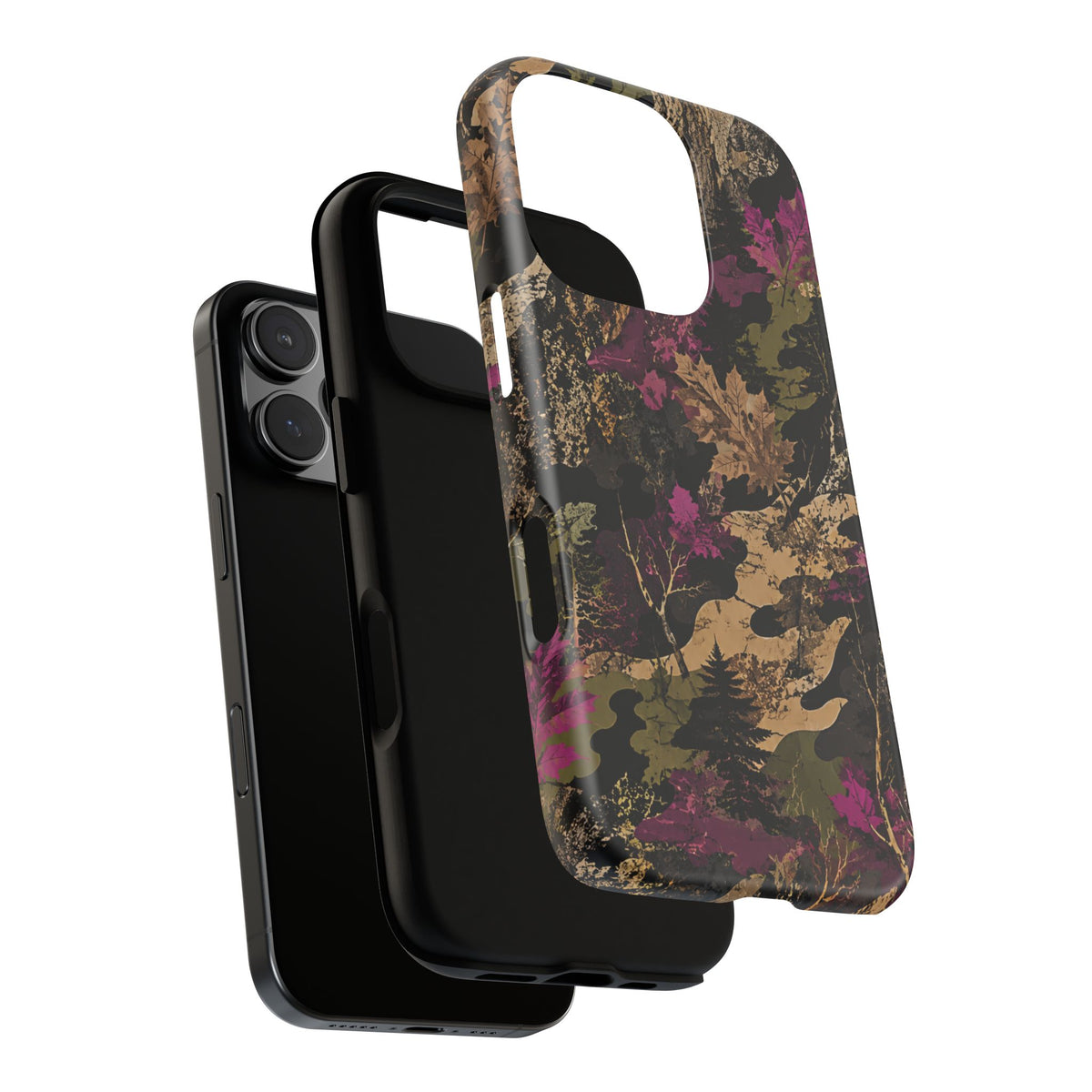 Camo Floral Tough Phone Case — Rugged Nature-Inspired Protection