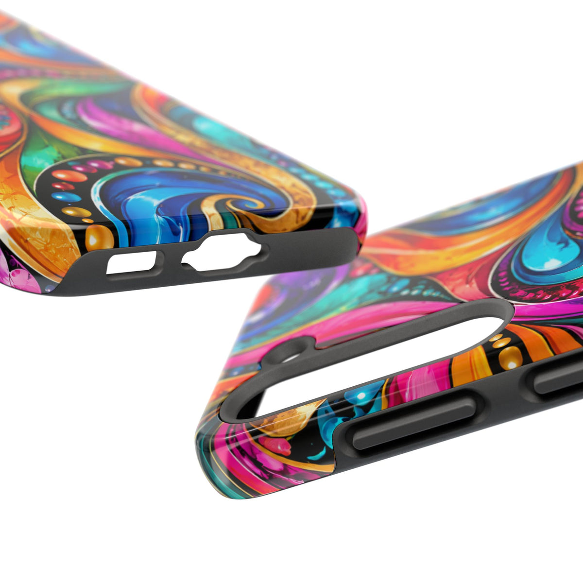 Colorful Swirl Tough Phone Case — Vibrant Abstract Protective Cover
