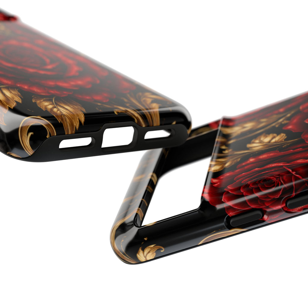 Tough Cases — Vintage Red Rose Floral Phone Case