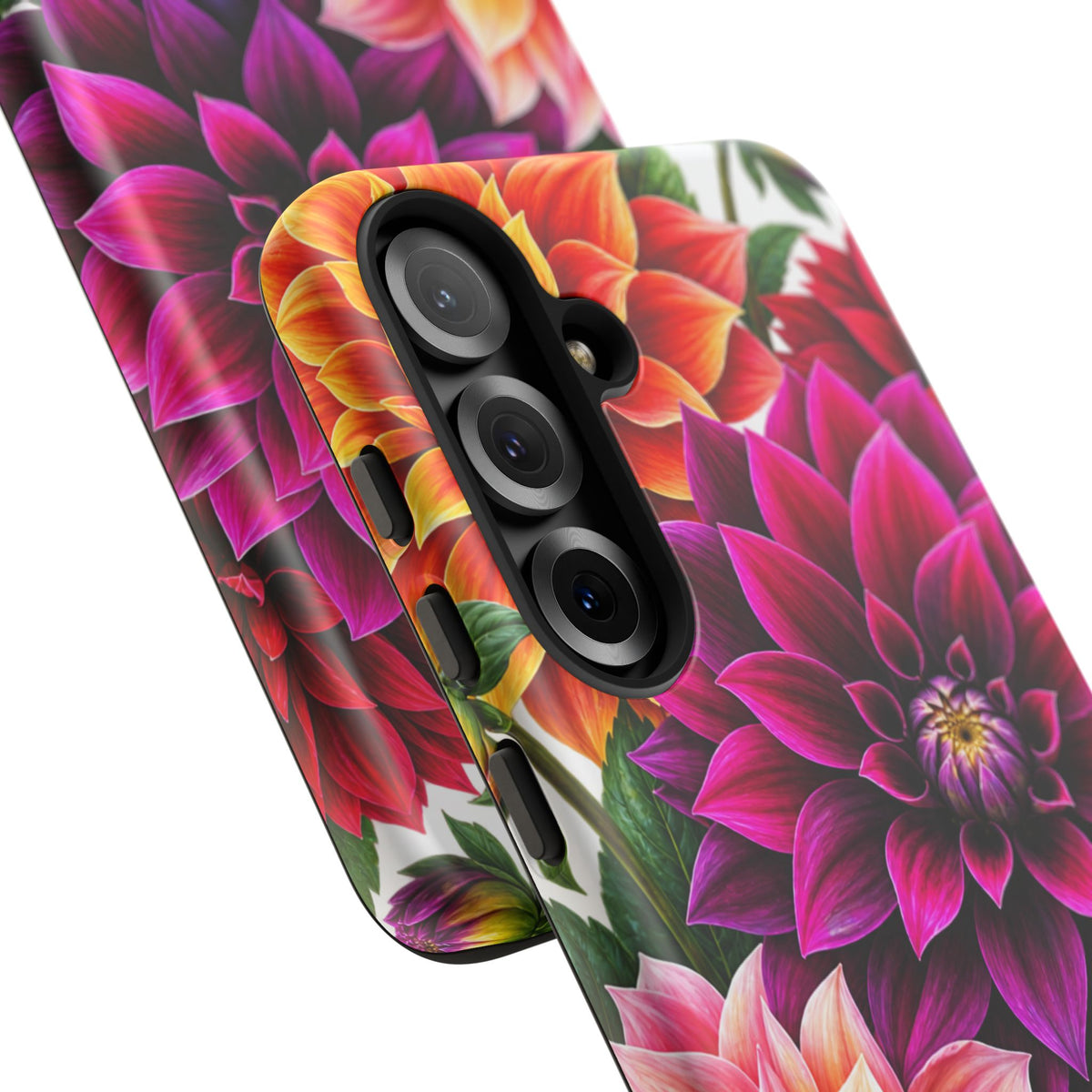 Floral Dahlia Tough Phone Case — Vibrant Protective Floral Phone Cover