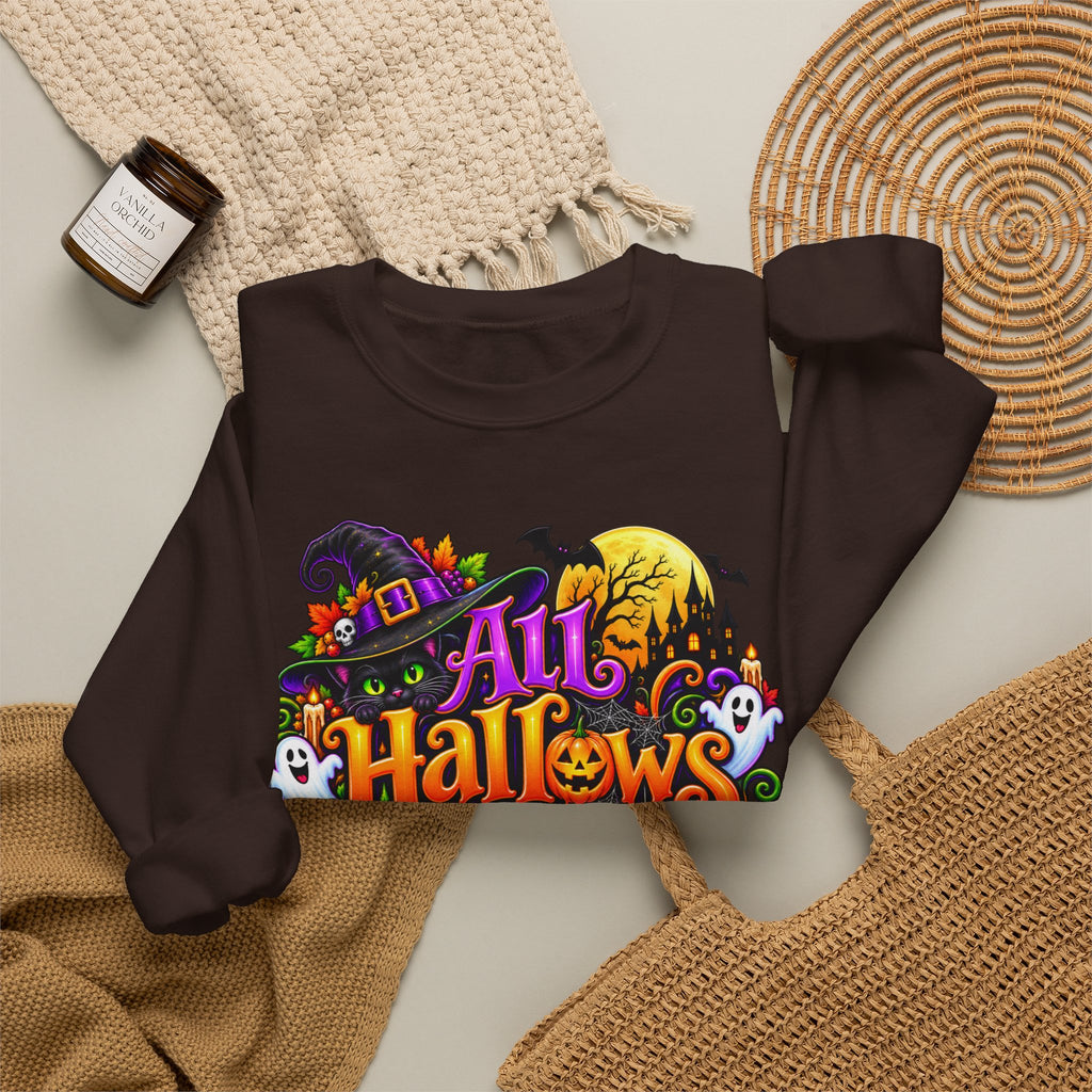 Halloween Crewneck Sweatshirt — "All Hallows Eve" Graphic Pullover