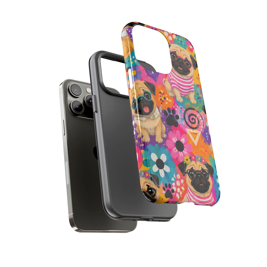 Pug Pop Art Phone Case — Colorful Pug Pattern Tough Case