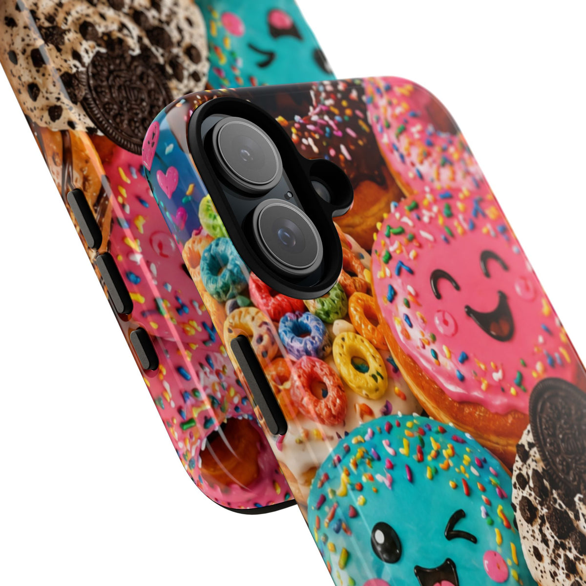 Donut Smile Tough Phone Case — Cute Colorful Desserts Protective Cover