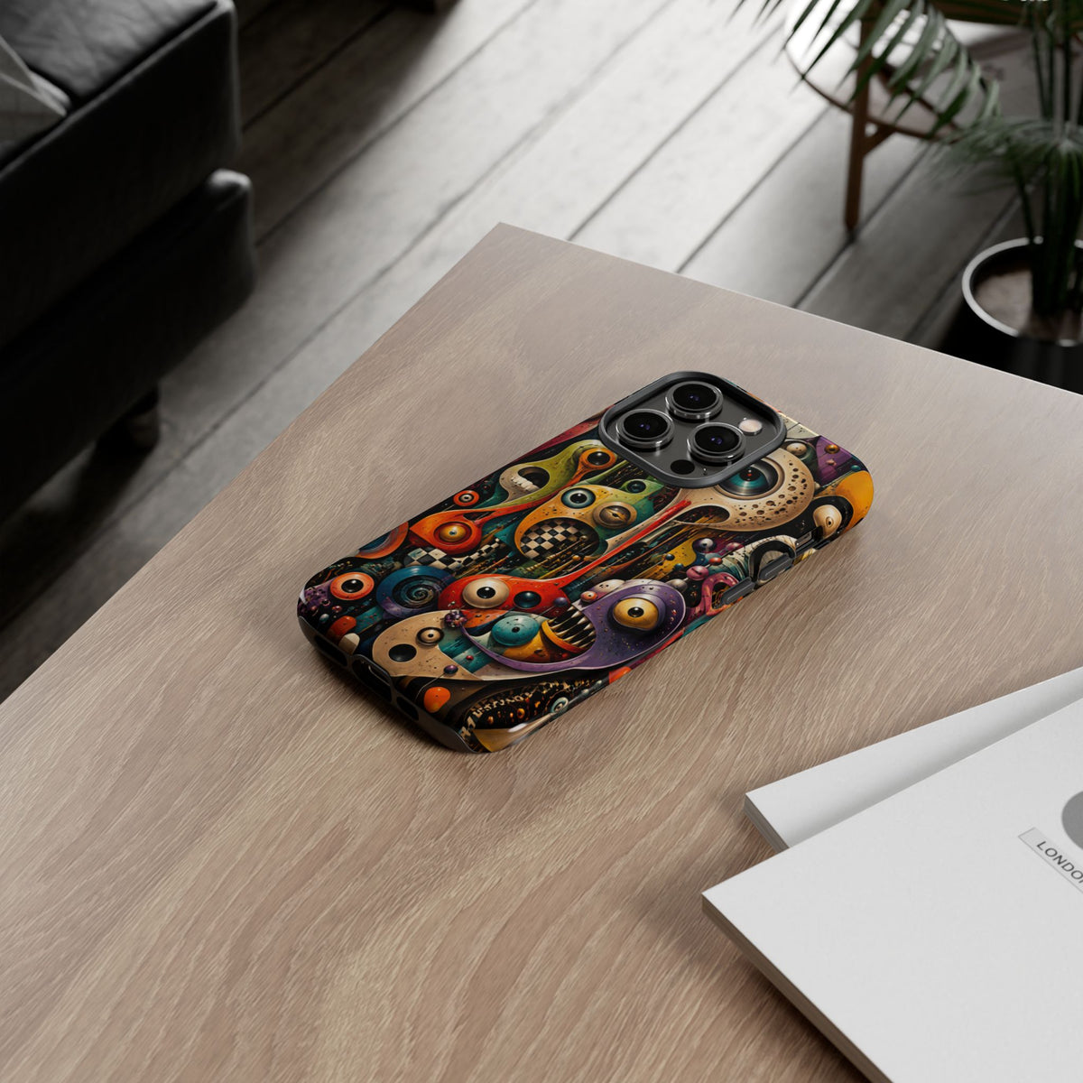 Surreal Monster Art Phone Case — Colorful Abstract Creature Design