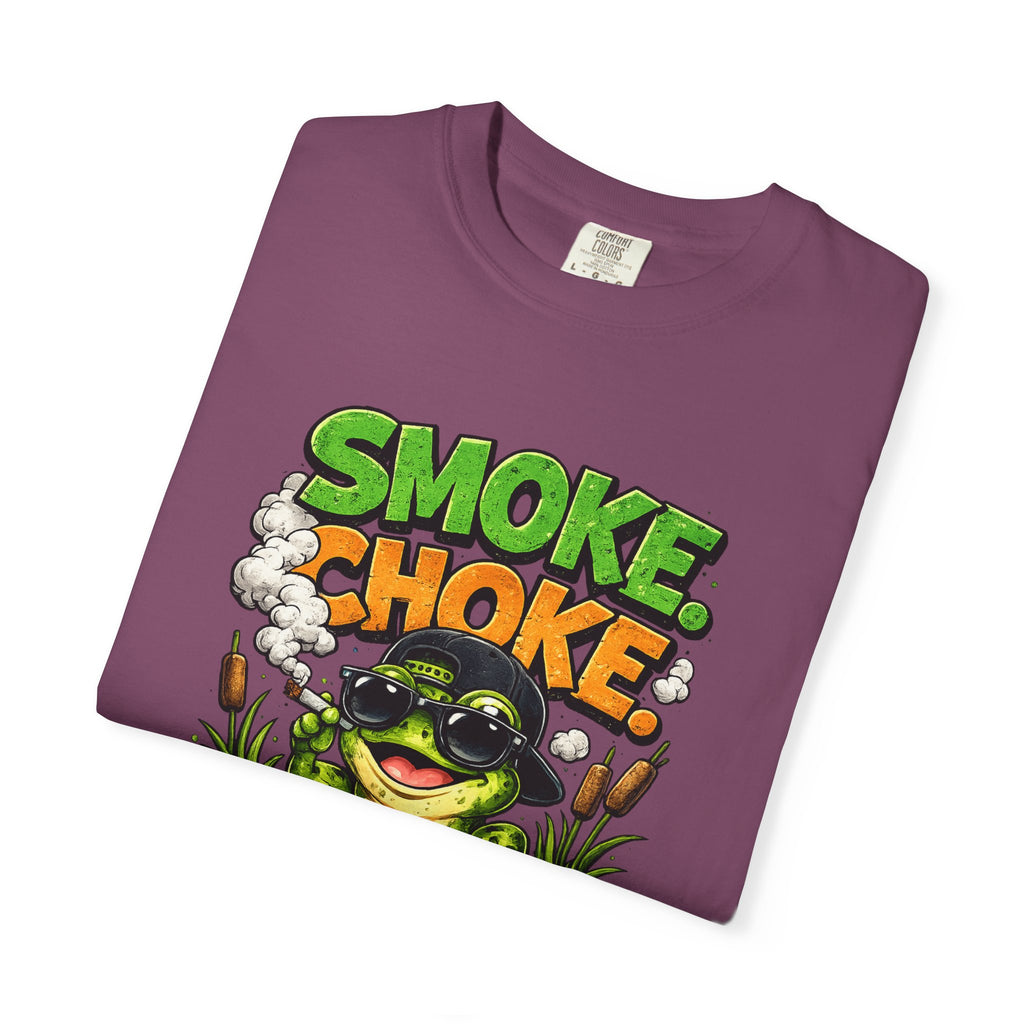 Smoke Choke Croak Frog T-shirt | Graphic Frog Tee