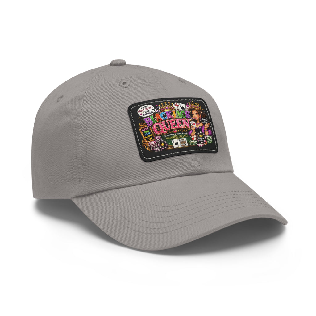 Black Queen patch dad hat | Leather patch baseball cap