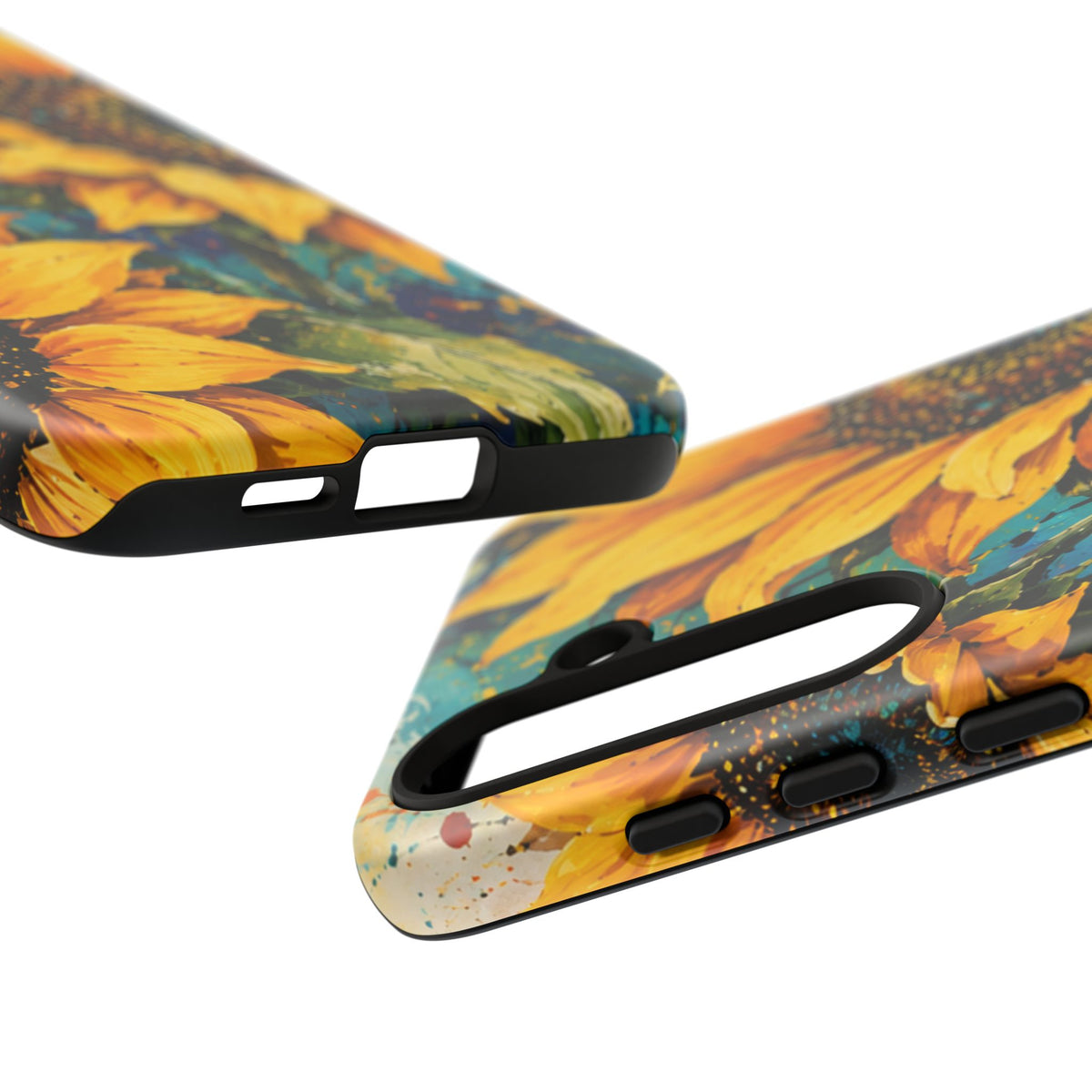 Sunflower Art Phone Case — Vibrant Yellow Floral Tough Case