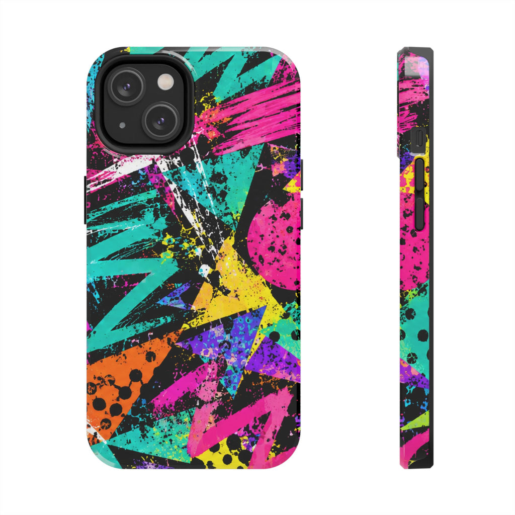 Tough Phone Case — Neon Graffiti Splash Protective Cover