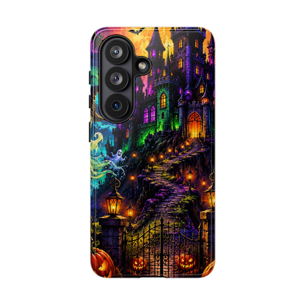 Halloween Haunted Castle Phone Case — Spooky Pumpkin & Ghost Tough Case