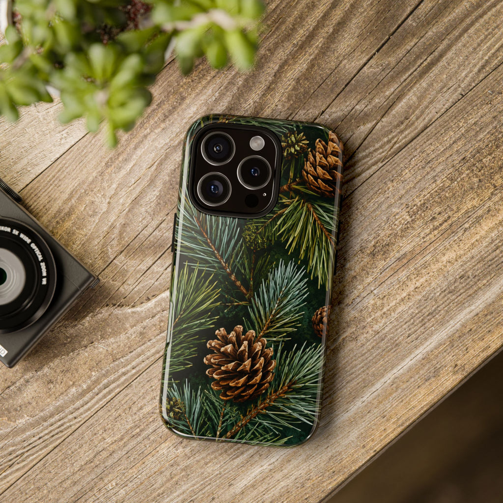 Pinecone Pines Phone Case — Festive Evergreen iPhone Cover