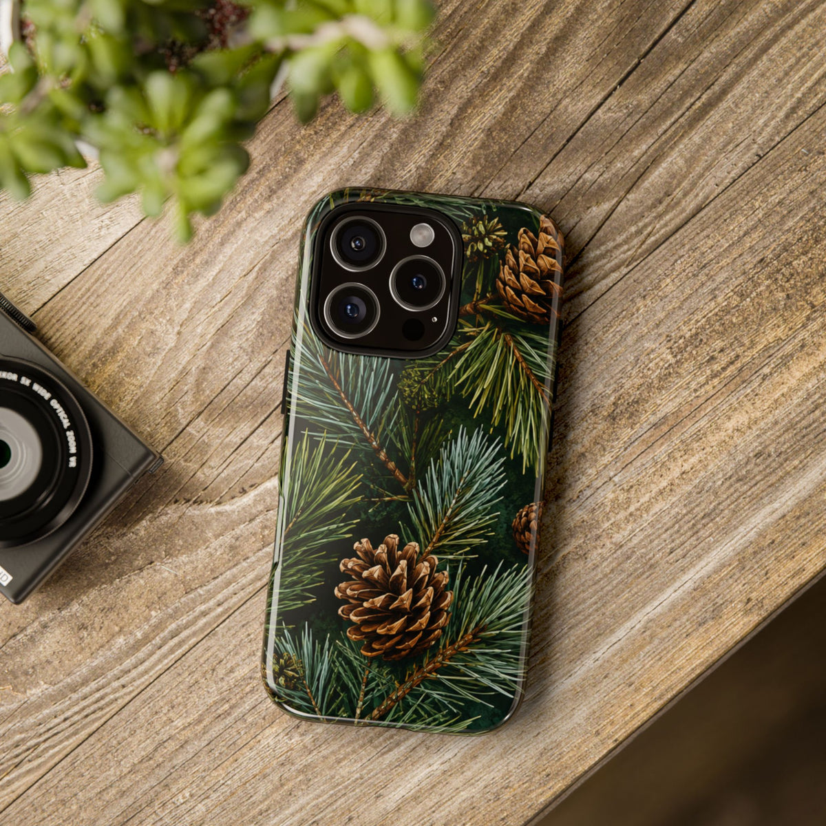 Pinecone Pines Phone Case — Festive Evergreen iPhone Cover