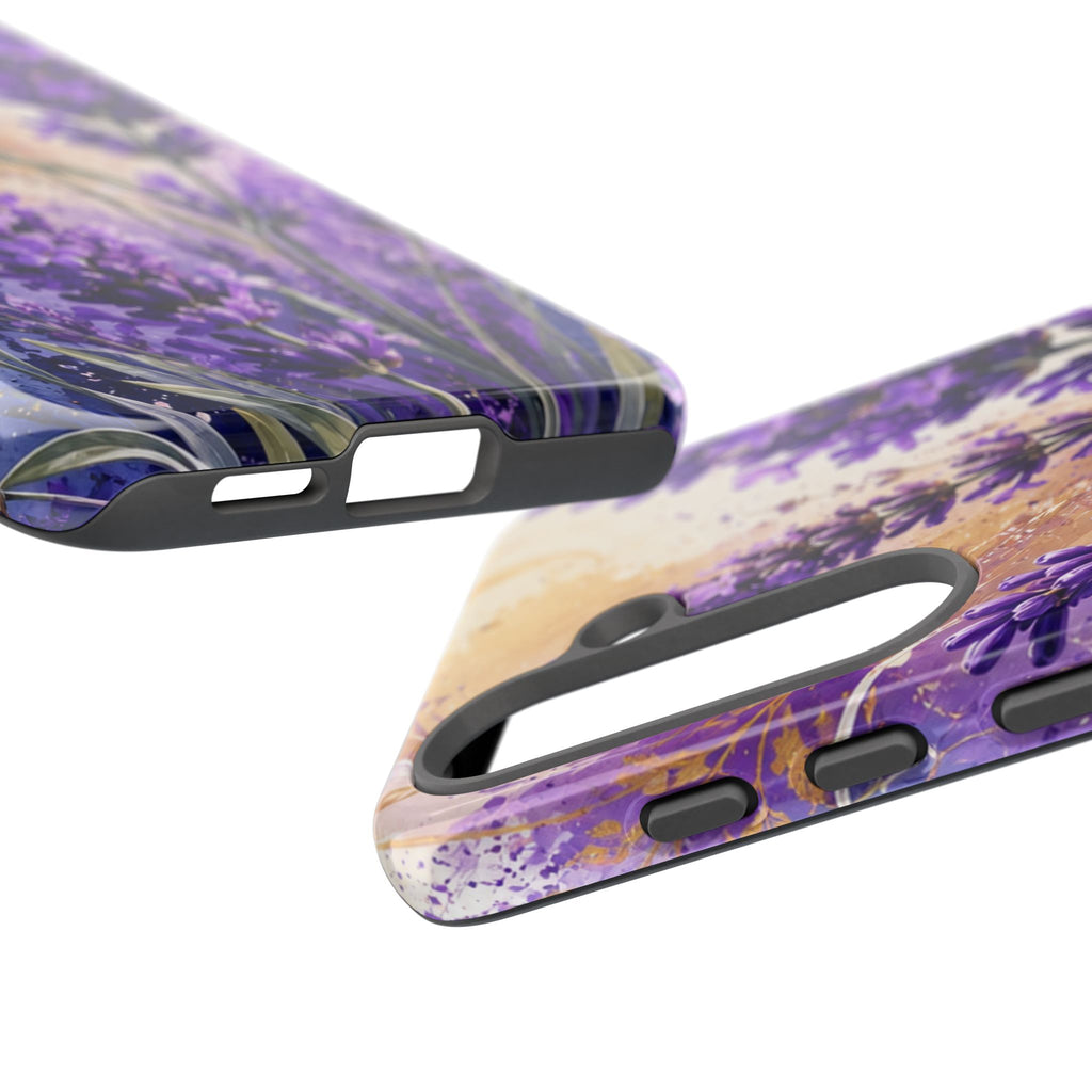 Lavender Bouquet Tough Phone Case — Protective Floral iPhone Case