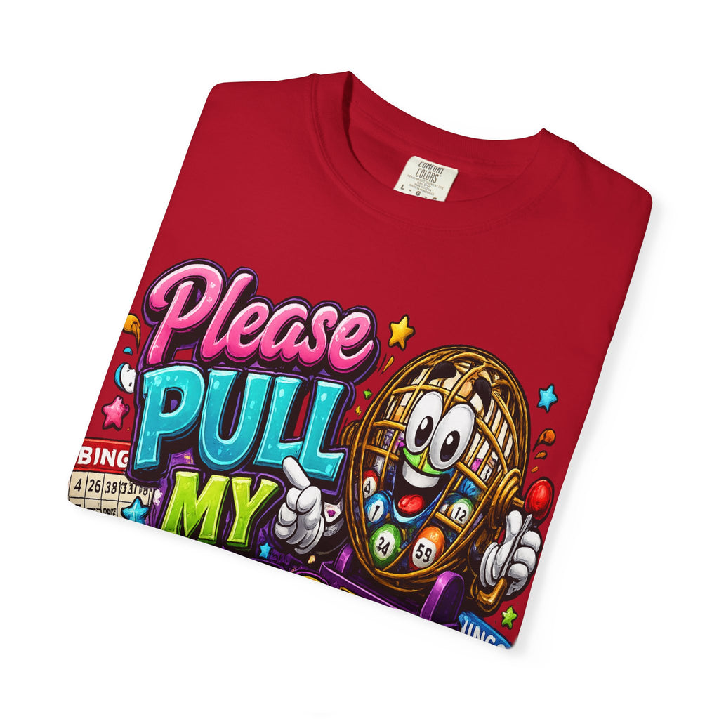 Please Pull My Balls bingo T-Shirt | Funny Lottery Ball Cartoon