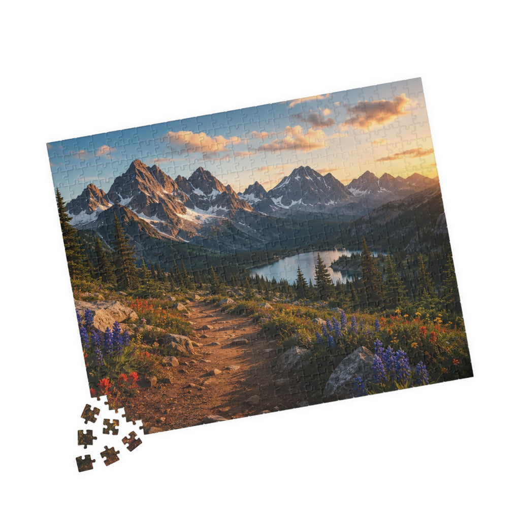 Sunset Mountain Trail Puzzle | Scenic Landscape Jigsaw