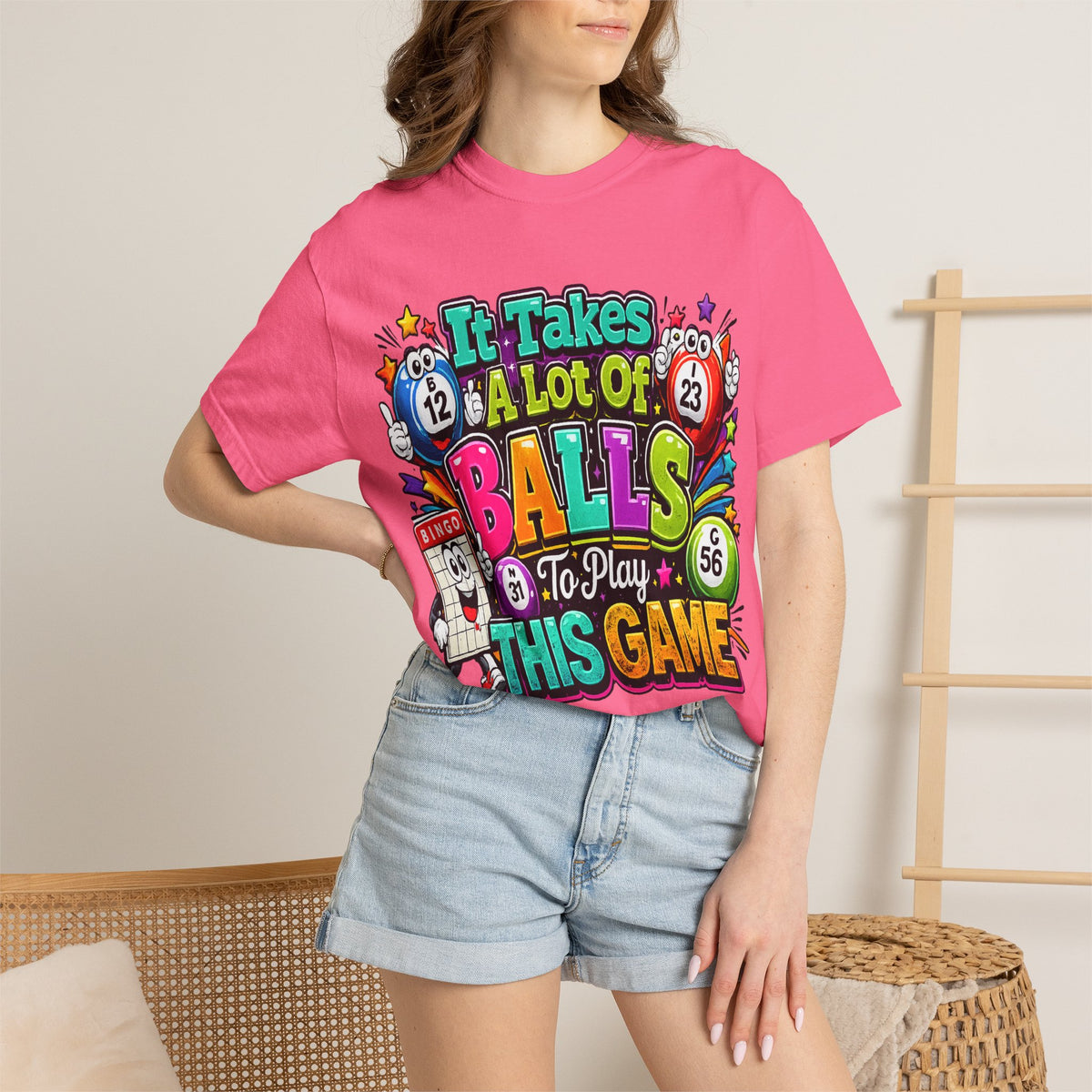 It Takes a Lot of Balls to Play This Game T-Shirt | Bingo Graphic