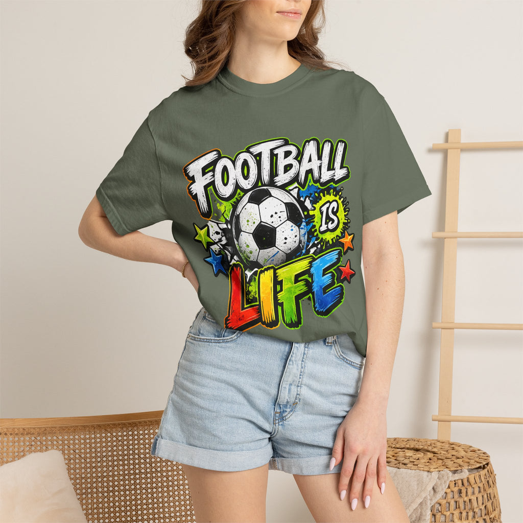 Football Is Life T-shirt | Soccer Ball Graphic Tee, Youth Sports