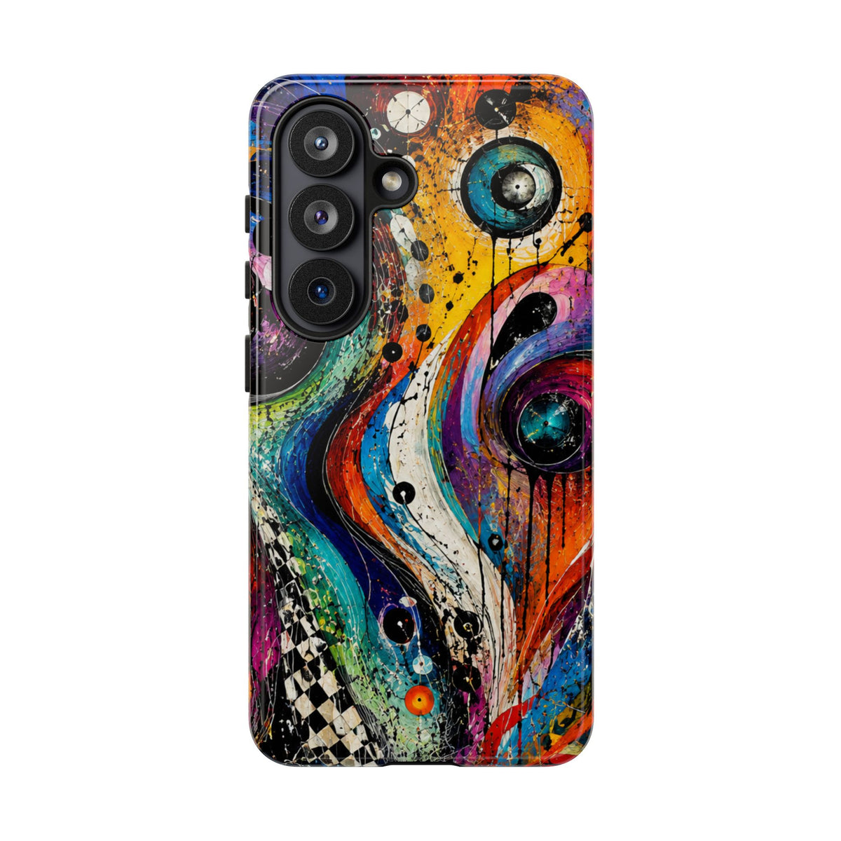 Abstract Cosmic Swirl Phone Case — Colorful Artistic iPhone Tough Case