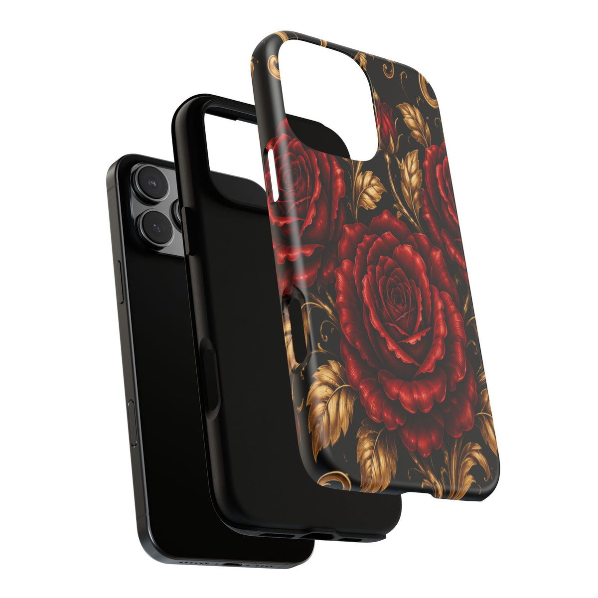 Tough Cases — Vintage Red Rose Floral Phone Case