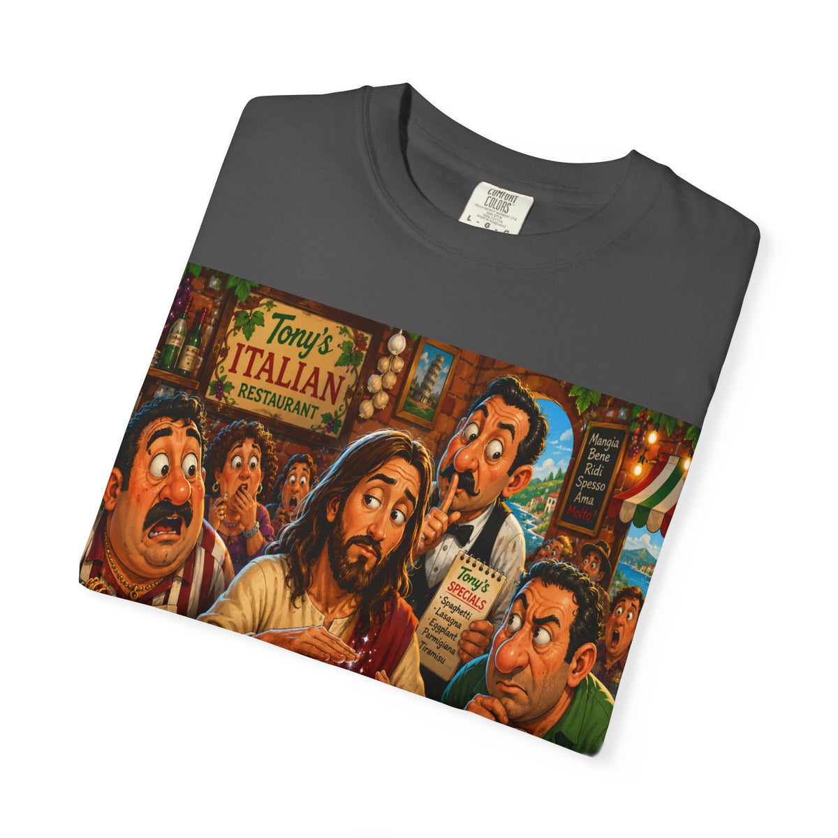 Jesus Turning His Water Into Wine  Scene T-shirt | Italian Parlor Illustration