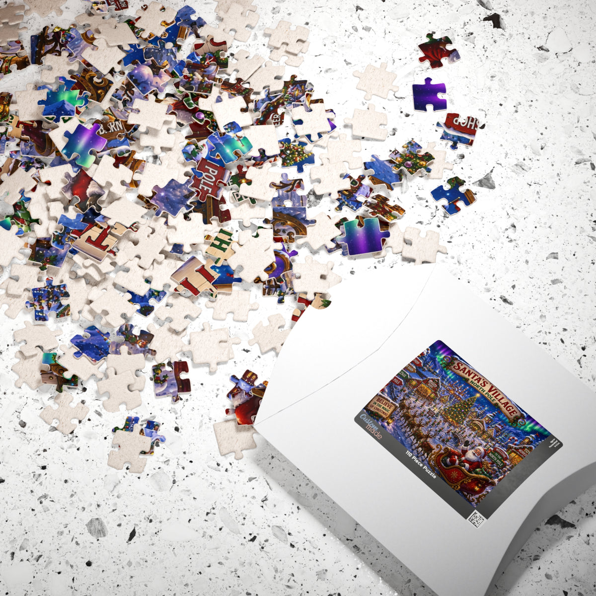 Santa’s Village North Pole Jigsaw Puzzle — Festive Christmas Scene (110–1014 pcs)