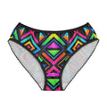 Neon Geometric Women's Briefs — Vibrant All-Over Print